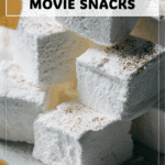 Close-up Ghostbusters Stay Puft themed marshmallow treats styled as Easy Halloween Food and Movie Night Snacks. 2